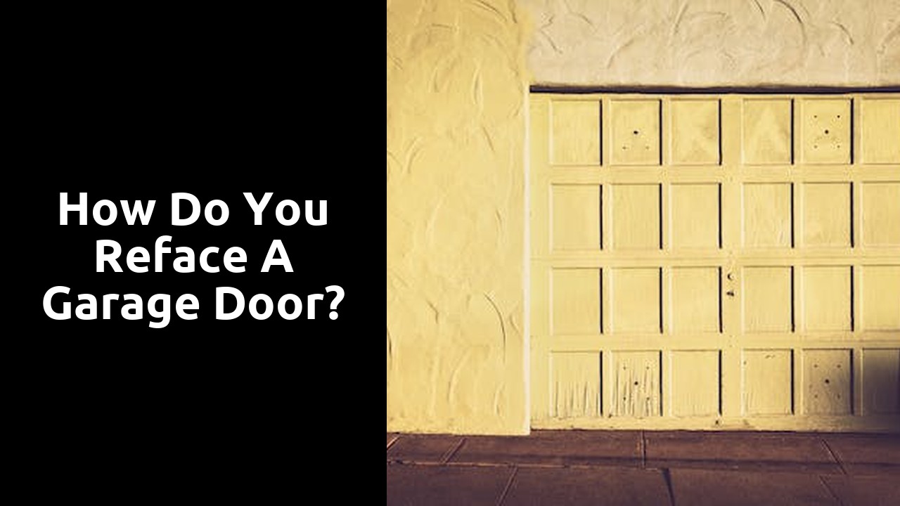 How do you reface a garage door?