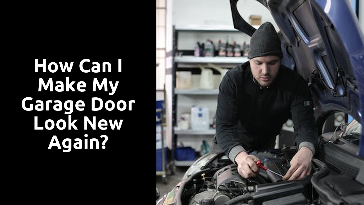 How can I make my garage door look new again?